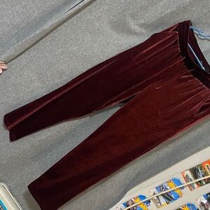 Torrid Burgundy Velvet Pants
